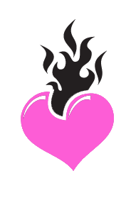 tribal pink heart